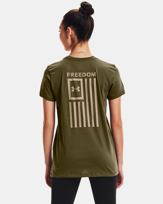 Women's UA Freedom Flag T-Shirt, Green, pdpMainDesktop image number 0